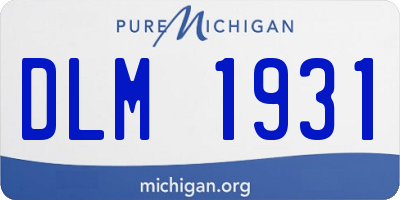 MI license plate DLM1931