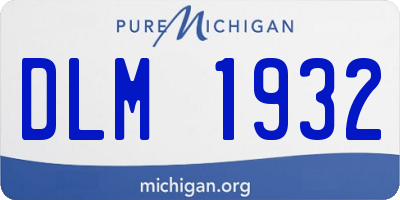 MI license plate DLM1932