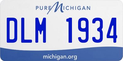 MI license plate DLM1934