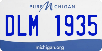 MI license plate DLM1935