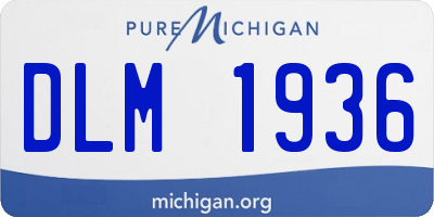 MI license plate DLM1936