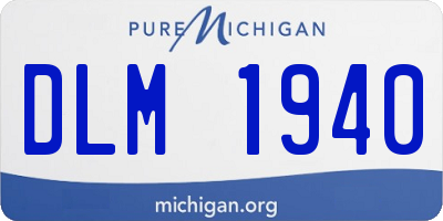MI license plate DLM1940