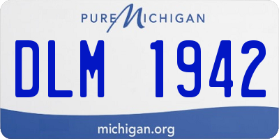 MI license plate DLM1942