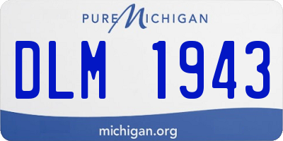 MI license plate DLM1943