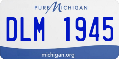 MI license plate DLM1945