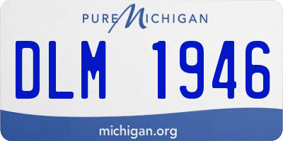 MI license plate DLM1946