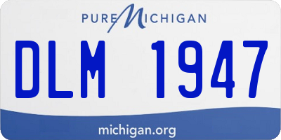 MI license plate DLM1947