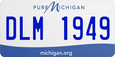 MI license plate DLM1949