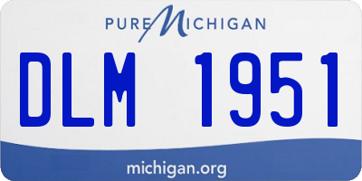 MI license plate DLM1951