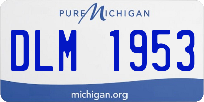 MI license plate DLM1953