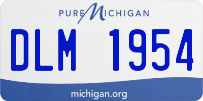 MI license plate DLM1954