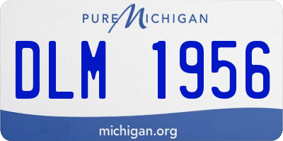 MI license plate DLM1956