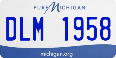 MI license plate DLM1958