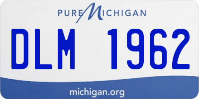 MI license plate DLM1962