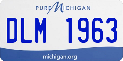 MI license plate DLM1963