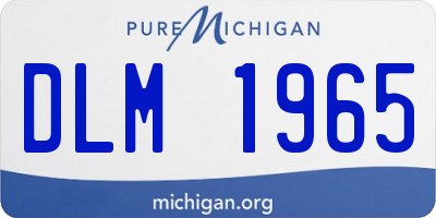 MI license plate DLM1965