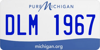 MI license plate DLM1967