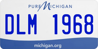 MI license plate DLM1968