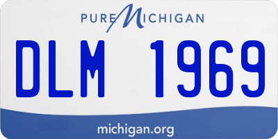 MI license plate DLM1969