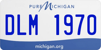 MI license plate DLM1970