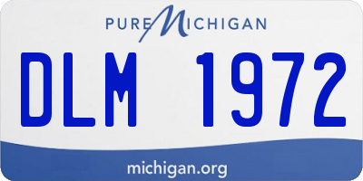 MI license plate DLM1972