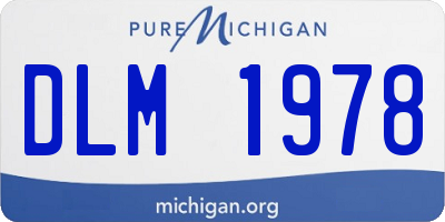 MI license plate DLM1978