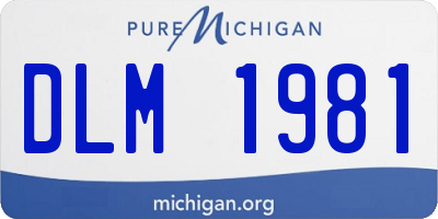 MI license plate DLM1981
