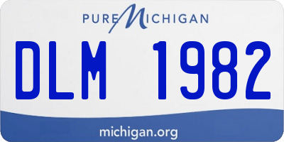 MI license plate DLM1982