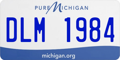 MI license plate DLM1984