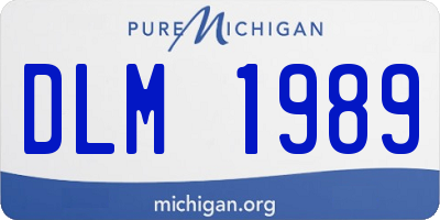 MI license plate DLM1989