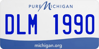 MI license plate DLM1990