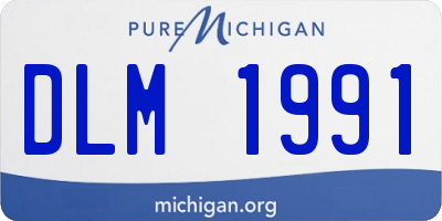 MI license plate DLM1991