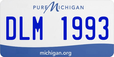 MI license plate DLM1993