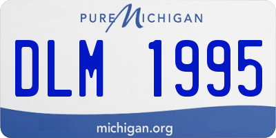 MI license plate DLM1995