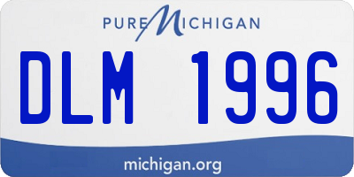 MI license plate DLM1996