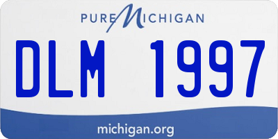 MI license plate DLM1997