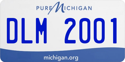MI license plate DLM2001