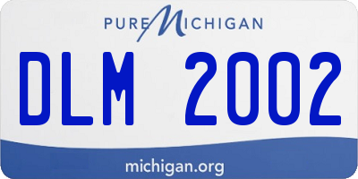 MI license plate DLM2002