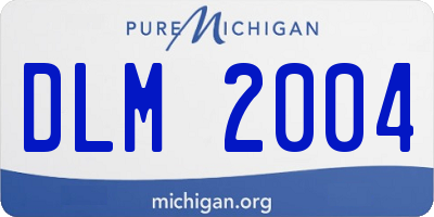 MI license plate DLM2004