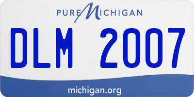 MI license plate DLM2007