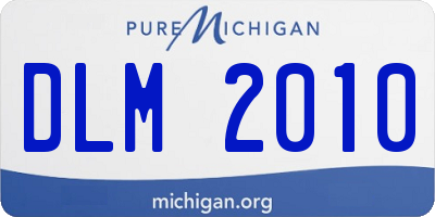 MI license plate DLM2010