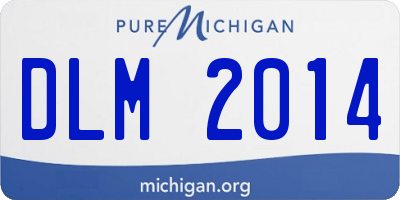 MI license plate DLM2014
