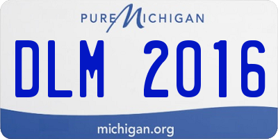 MI license plate DLM2016