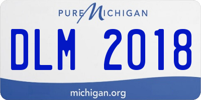 MI license plate DLM2018