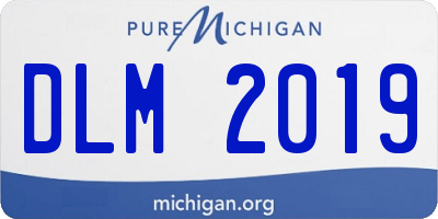 MI license plate DLM2019