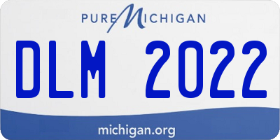 MI license plate DLM2022