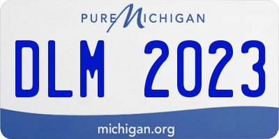 MI license plate DLM2023