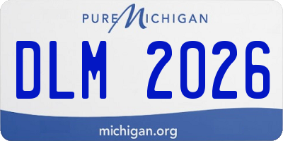 MI license plate DLM2026