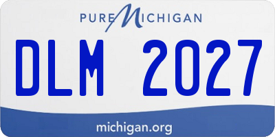 MI license plate DLM2027