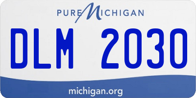 MI license plate DLM2030